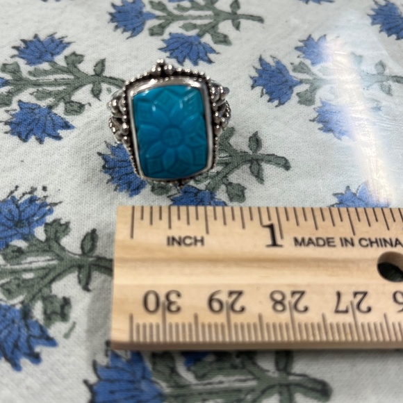 New Stephen Dweck Turquoise & Sterling Ring Size 7 - Picture 10 of 11